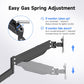 suptek Dual Monitor Mount Gas Spring Monitor Arm Desk Stand with Base,Free Standing Pneumatic Height Adjustable Monitor Stand for 17 to 32 inch,Holds up to 22 lbs,Black(ML8SP)