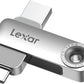 Lexar D50E 512GB Solid State Dual Drive, USB Flash Drive Up to 400MB/s Read, 400MB/s Write High-Performance, USB-C & USB-A Port, Metal Housing Swivel Design, Compatible with iPhone 17, Android, PC