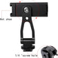 Aluminium Alloy Phone Tripod Mount, Universal Cell Phone Mount Adapter with 2 Cold Shoe Mount for Horizontal and Vertical Shooting, Compatible with iPhone, Pixel, Samsung Galaxy and All Phones