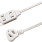Amazon Basics 6 foot 2-Prong Indoor Rectangle Extension Cord Power Strip - Flat Plug - 13 Amps, 1625 Watts, 125 VAC - 2-Pack, White