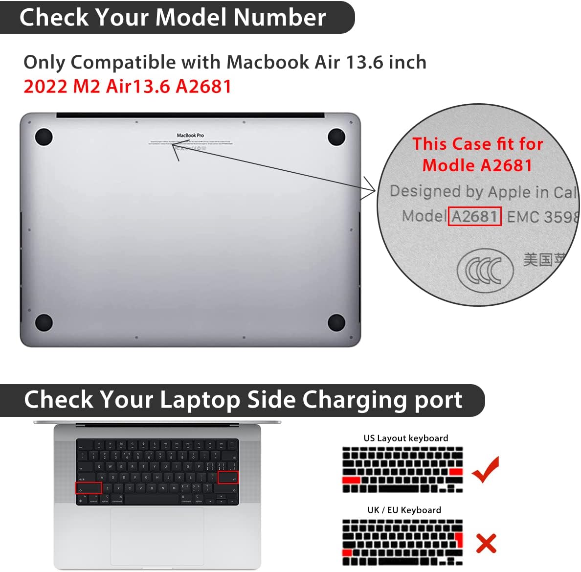 Compatible with 2025 2024-2022 MacBook Air 13 inch Case M4 A3240 M3 A3113 M2 A2681, Hard Shell&Keyboard Film&Screen Film&Webcam Cover for New M4 Mac Air 13.6 inch with Touch ID, Curved Doodle