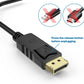 4K DisplayPort to HDMI Adapter, 1PCS Gold-Plated Uni-Directional DisplayPort PC to HDMI Screen Converter (Male to Female), Supports 3840x2160@30Hz