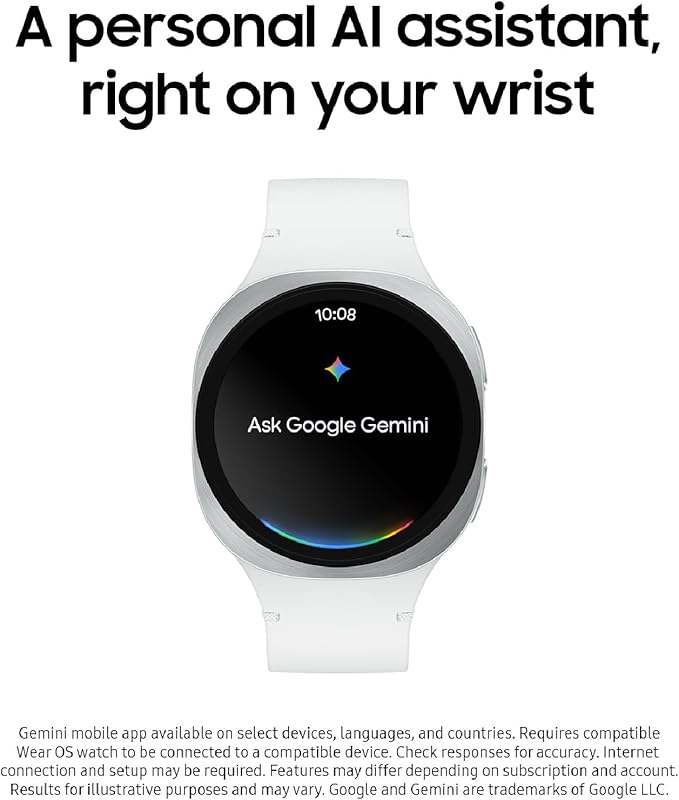Samsung Galaxy Watch 8 (2025) 40mm LTE Smartwatch, Cushion Design, Fitness Tracker, Sleep Coaching, Running Coach, Energy Score, Heart Rate Tracking, Graphite (Renewed)