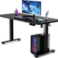 Veken 55 Inch Large Electric Standing Desk, Heights Adjustable,Sit to Stand Up, Work Home Office Computer Table for Study, Walking Pad, Writing, and Games, Wooden Desktop Desks, Black