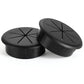 HYCC 2 Pack 2-3/8 Inch Flexible Desk Grommet,Organize Wires and Cables on Office Equipment, Computer Components, Entertainment Systems Effectively - Color: Black
