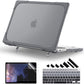Batianda Compatible with New MacBook Pro 16 inch Case 2024 M4 Chip 2023 2021 Release with M3 M2 Pro Max, Heavy Duty Protective Plastic Hard Shell with Fold Kickstand & Keyboard Cover Protector, Gray