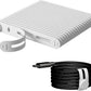 20Pcs Nearockle Reusable Cable Ties, Adjustable Silicone Cord Organizer Small Zip Ties for Charging Cords Earphone Computer Wire, Office Desk Cable Management Travel Accessories(White)
