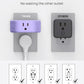 TROND Purple Outlet Extender - Plug Splitter with 3-Prong Grounded Sockets, 3 Way Angled Outlet Adapter, Wall Plug Expander, Cruise Ship Essentials, Compact and Practical for Travel Home Decoration
