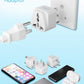 Ceptics India Travel Plug Adapter (Type D) for Pakistan, Nepal, Bangladesh - 3 Pack [Grounded & Universal] (GP-10-3PK)