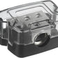BOJACK 3 Way Power Distribution Connecting Block 1x0/2/4 Gauge Input 3x4/8 Gauge Output Power Distribution Block for Car Amplifier Audio Splitter