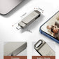 MOSDART 256GB USB C 3.2 Fast Speed C and A Dual Flash Drive, exFAT Memory Stick with Keychain Loop, for iPhone 15,16,17, Android Phone, iPad, MacBook, Silver