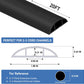 Floor Cord Cover Self Adhesive Cord Hider Floor Extension Cord Covers for Floor Power Cord Protector Cable Management Prevent Cable Trips Cable Cavity 0.59" W x 0.31" H (Black, 20Ft)