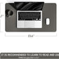 YSAGi Non-Slip Leather Desk Pad, Waterproof Laptop Computer Desk Keyboard Mat, Table Protector Blotter Mat, Large Mouse Pad for Office/Work/Home/Decor(Dark Gray, 23.6" x 13.7")