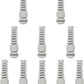 LeMotech 10Pcs NPT 1/4" IP68 Waterproof Cable Gland Flex Spiral Strain Relief Grey Nylon Joint with Gaskets for 4-8mm Wire Thread