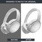 Ear Pads for Bose Quiet Comfort 35 Soft Protein Leather Replacement Earpads Ear Cushions Ear Pad for Bose QC 45/35 / 25/15 QC2 / Ae2 / Ae2i / Ae2W / Sound Link/Sound True (QC45-White$White)