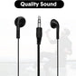 Konohan 150 Packs Earbuds Bulk Earphones with 3.5 mm Headphones Wired Ear Earbud Wired Earphone for Adult Teacher Office Home Computer Travel Library Individually Packed(Black)