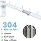 Clothing Racks for Hanging Clothes, Garment Racks Wall Mounted Clothes Bar-Hanger Holder Hooks Heavy Duty Folding Drying Rack Space Saving Clothing Hanging System Closet Storage Organizer
