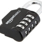 Amazon Basics 4-Digit Combination Lock for Gym and Sports, 2-Pack, Black