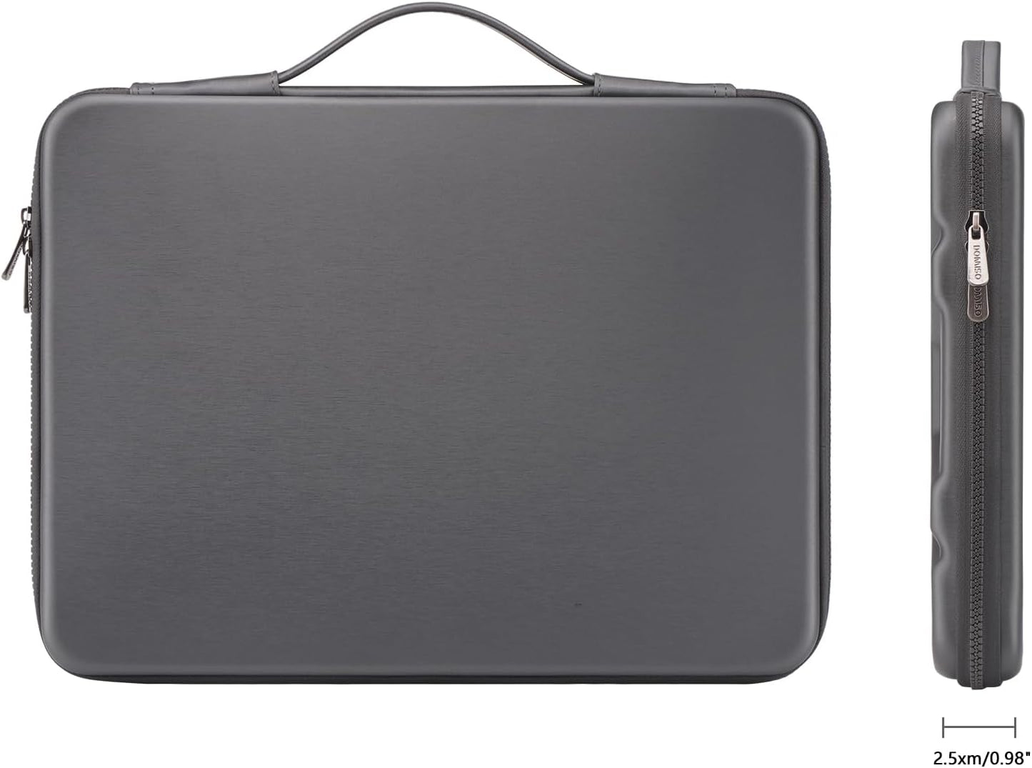 DOMISO 13.3 inch Laptop Sleeve with Handle Shockproof Computer Bag Waterproof EVA Protective Carrying Case for 13-13.3 inch Notebooks/13 MacBook Air/MacBook Pro Retina/Dell XPS 13/HP, Dark Grey