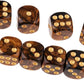 Yiotfandoll 20PCS Polyhedral Dice D6 Dice 16mm Acrylic 6 sided Dice Game Dice for RPG MTG DND Dice Table Games (Purple Blue and Black Gold)