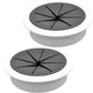 Desk Grommet 2-3/8" (60 mm), Desk Hole Cover for Cables White and Black, Cable Grommet ABS Plastic, Desk Hole Grommet for Office and Home Table Cable, Flexible Cable Cord Organizer-2 Pcs