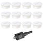 1" White Desk Grommet, JTemgle Flexible Cable Grommet with Bi-Metal Hole Saw Cross Rubber Cable Hole Cover Wire Organizer Caps Desktop Cord Management for Home Office TV Stands Tabletops, 13 Pieces