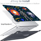 Batianda Design Case for New MacBook Air 13 Inch Model A2337 M1 A2179 A1932 2021 2020 2019 Release,3D Painted Hard Shell with Keyboard Cover & Screen Protector, Astronaut Planet