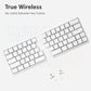 Lite: Wireless Ergonomic Split Mechanical Keyboard Hot Swappable, Compact 60% Layout, PBT Keycaps Programmable for Mac & Windows(Tactile,New Standard Version)