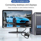 VGA to HDMI VGA Audio Video Cable Adapter Converter Splitter with 3.5mm Audio USB Power for 2 Monitors, Computer, Desktop, Laptop, PC, Projector, HDTV 1080P, Plug and Play