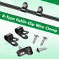 Hicarer 50 Pack R-Type Cable Clip Wire Clamp, Nylon Screw Mounting Cord Fastener Clips with 50 Pack Screws for Wire Management (Black, 1/4inch)