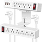 Desk Clamp Power Strip with PD20W USB-C, 2 in 1 Dual Layer Under Desk Power Strip, Removable Clamp Power Socket with 10AC Outlets & Switch, 6ft Extension Cord(ETL Listed)