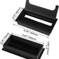 2PCS Desk Grommet Metal Rectangle Desk Cord Cable Hole Cover Grommet with Brush for Home Office Bank Computer Table (black)