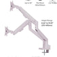 Pixio PS1D Wave Pink Dual Monitor Arm Stand Desk Mount - Fits up to 32 inches Monitors and up to 19.8lbs. VESA Compatibility and Integrated Cable Management