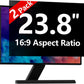 【2-Pack】 23.8 Inch Computer Privacy Screen for 16:9 Monitors with Anti-Spy Anti-Glare Filter, Blue Light Blocking & Eye Protection, Removable Anti-Scratch HD Clarity Screen Protector