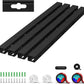 Cable Raceway - Magnetic Cable Management Under Desk with Upgraded Aesthetic Large Hole, Cord Organizer Kit for Hiding Computer, Gaming Desk, Network, Power Cord, TV - 4PCS 4x15.7in Black