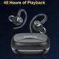 Wireless Earbuds, Bluetooth 5.4 Headphones Sport, Over Ear Buds With ENC Noise Cancelling Mic, 48H, Wireless Earphone With Earhooks, Stereo Deep Bass, IP7 Waterproof ear bud for Workout Running, Black