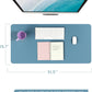 Non-Slip Desk Pad, Waterproof PVC Leather Desk Table Protector, Ultra Thin Large Mouse Pad, Easy Clean Laptop Desk Writing Mat for Office Work/Home/Decor (Blue, 31.5" x 15.7")