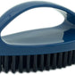 Small Scrub Brush with Nylon Bristles - Heavy Duty Cleaning Brush for Bathroom, Kitchen, Grout, Tiles - Non-Slip Teardrop Handle & Hangable Design - Deep Blue