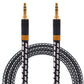 Aux Cord, Audiophile 3.5mm Stereo Audio Cable [1m (3.2 Feet), Silvered-Plated Copper core], Unbreakable and Great for Phone, Laptop, Tablets, Headphones, Cars and More