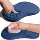 Ergonomic Joint Wrist Support Mouse Pad with Memory Foam Cushion Massage Bump, Carpal Tunnel Pain Relief Mousepad Slope Design for Wrist Rest, 11.8x7.9 in, Dark Steel Blue