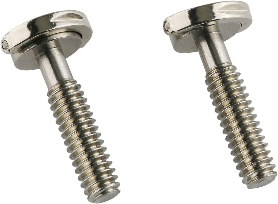 E-outstanding D Ring Hinged Screw 2PCS 1/4-20 Thread D-Ring Stainless Steel Camera Fixing Screws for Camera Tripod Monopod QR Plate 26mm Length