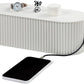 Large Cable Organizer Box for Power Strips, Surge Protectors, Chargers, TV Computer Wires - White