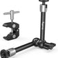 SMALLRIG Clamp w/ 1/4" and 3/8" Thread and 9.8 Inches Adjustable Friction Power Articulating Magic Arm with 1/4" Thread Screw for LCD Monitor/LED Lights - KBUM2732B