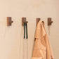 HomeDo 4Pack Adhesive Wall Hooks Hat Rack, Wooden Coat Hooks Wall Mounted, Decorative Hooks Single Organizer Hat Hanger Towel Rack, Heavy Duty Hooks (Rectangle-Walunt,4Pack)