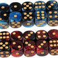 20PCS Polyhedral Dice D6 Dice 16mm Acrylic 6 Sided Dice Game Dice for RPG MTG DND Dice Table Games (Blue Black and Red Black)