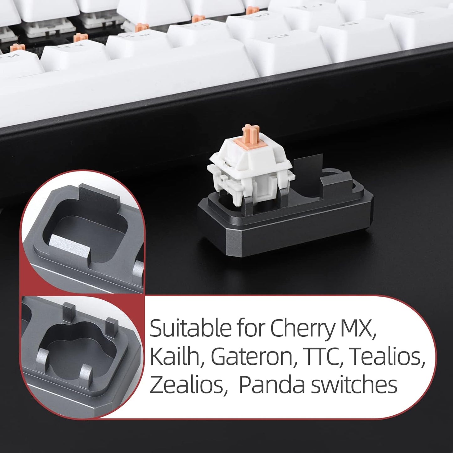 YIMAGUJRX RUNJRX 36 Switches Acrylic Lube Station,Keyboard Switch Grease 0.53oz/15g, Switch Opene for Cherry Kailh Akko TTC, Lube Kit for Mechanical Keyboard