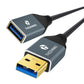 USB 3.0 Extension 1.6FT, USB Male to Female USB 3.0 Extender Cable for Webcam, Camera, Phone, USB hub, Mouse, Keyboard, Printer, Hard Drive, Headset