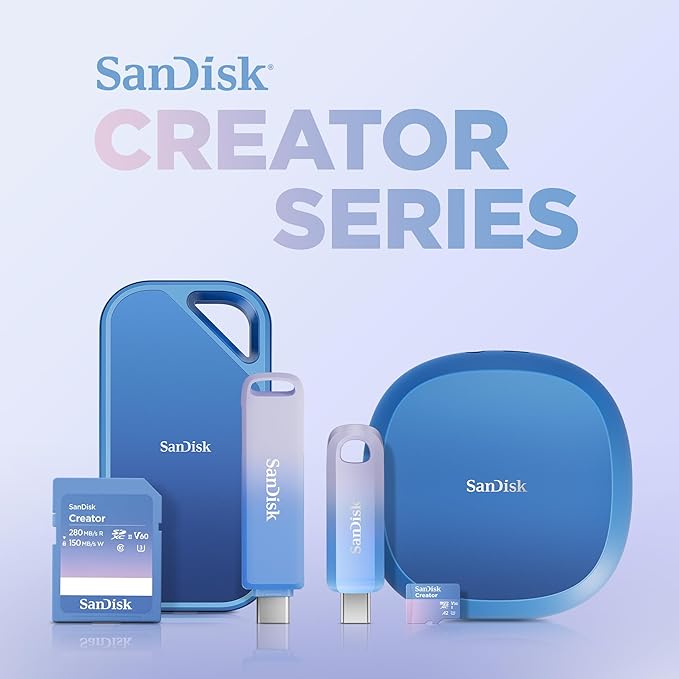 SANDISK 4TB Creator Pro Portable SSD - Up to 2000MB/s, for Laptops and Computers, USB-C, USB 3.2 Gen 2x2, IP65 Water and Dust Resistance, 1 Month of Adobe Creative Cloud Included - SDSSDE81C-4T00-G25