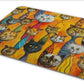 Non-Slip Rubber Mouse Pad,Funny Watercolor Cartoon Tie Cat Mouse pad (9.5 inch x 7.9 inch) …