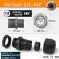 MGI SpeedWare 1/2" NPT Strain Relief Nylon Cord Grip Cable Glands, Black Plastic Grommet 20-Pack